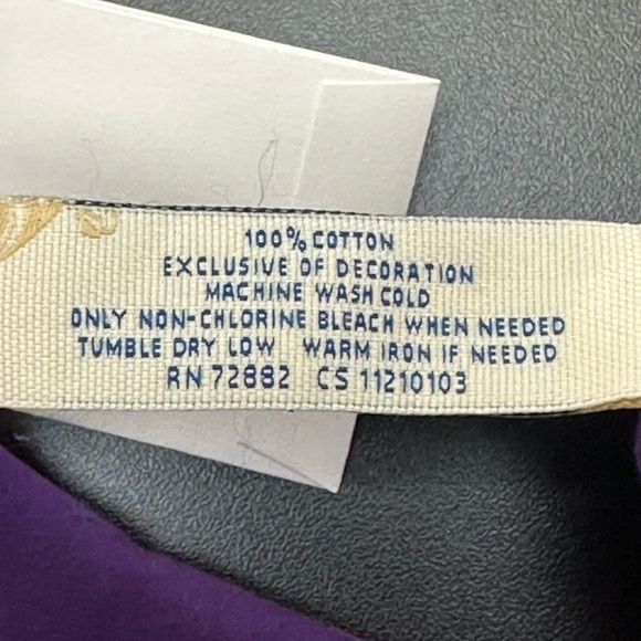 L.A. Blues Purple Floral Embroidered Button Up Top 30/32W Lightweight Summer - Picture 8 of 11